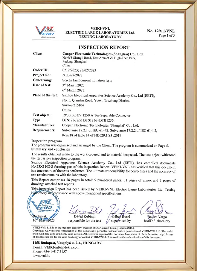 International certification 3