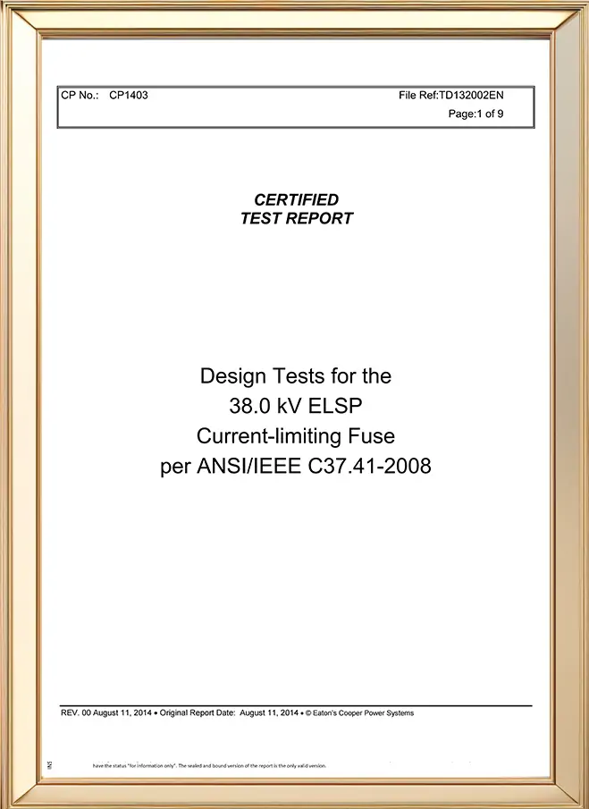 International certification 5