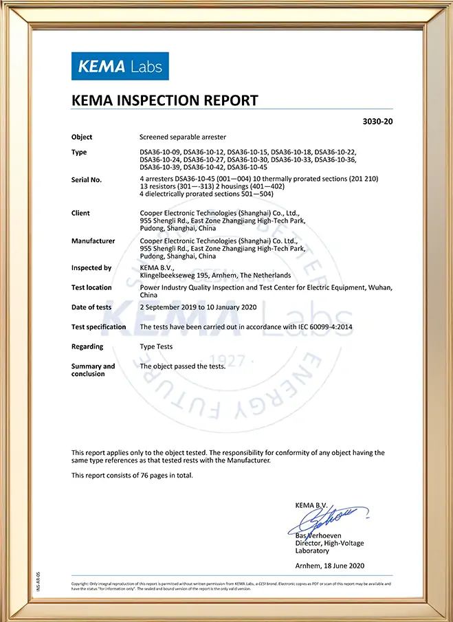 International certification 6